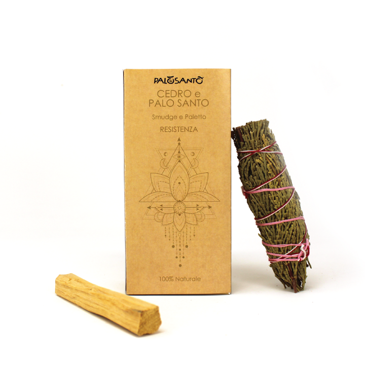 Cedro & Palo Santo - Smudge e Paletto Incenso Naturale ed Ecosostenibile