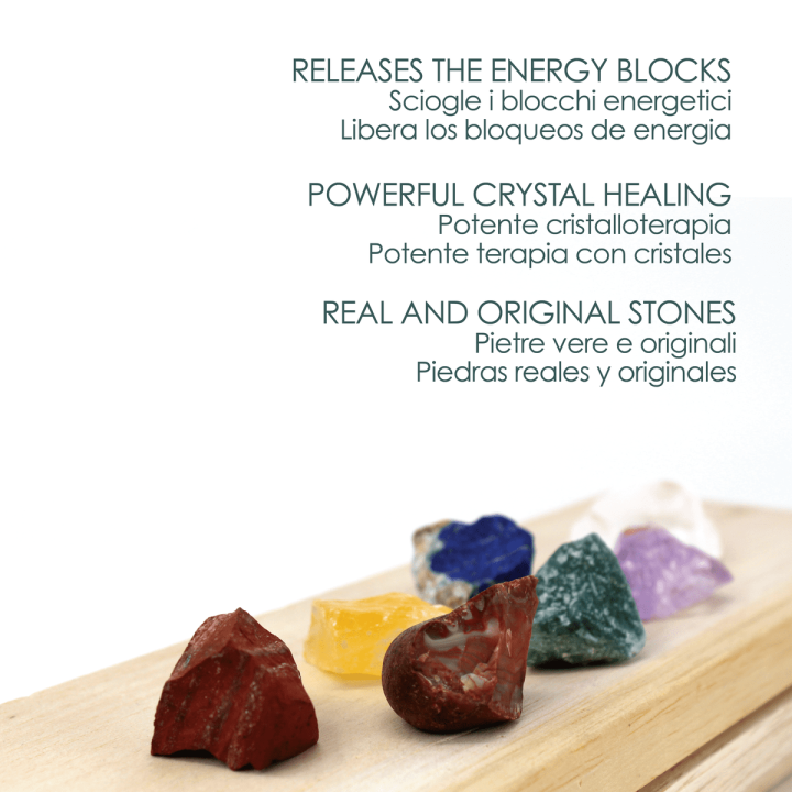 Pietre Grezze dei 7 Chakra per Cristalloterapia