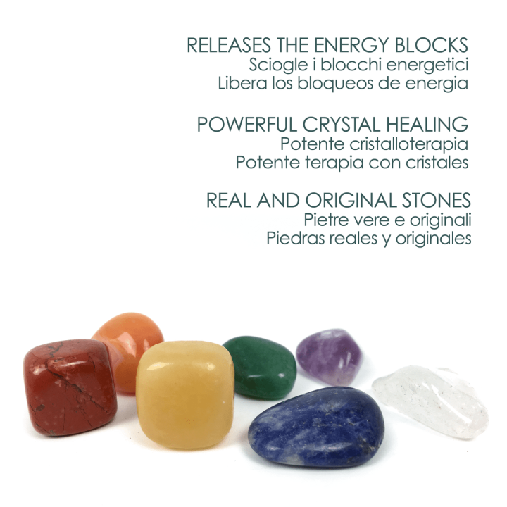 Pietre Burattate dei 7 Chakra per Cristalloterapia