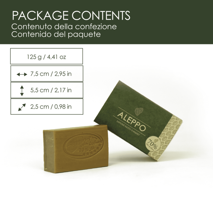 Sapone d'Aleppo 70% Olio di Alloro
