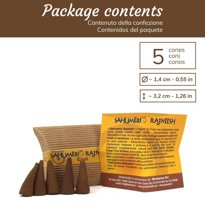 Coni d'Incenso 100% Naturali - Sahumerio Rajneesh