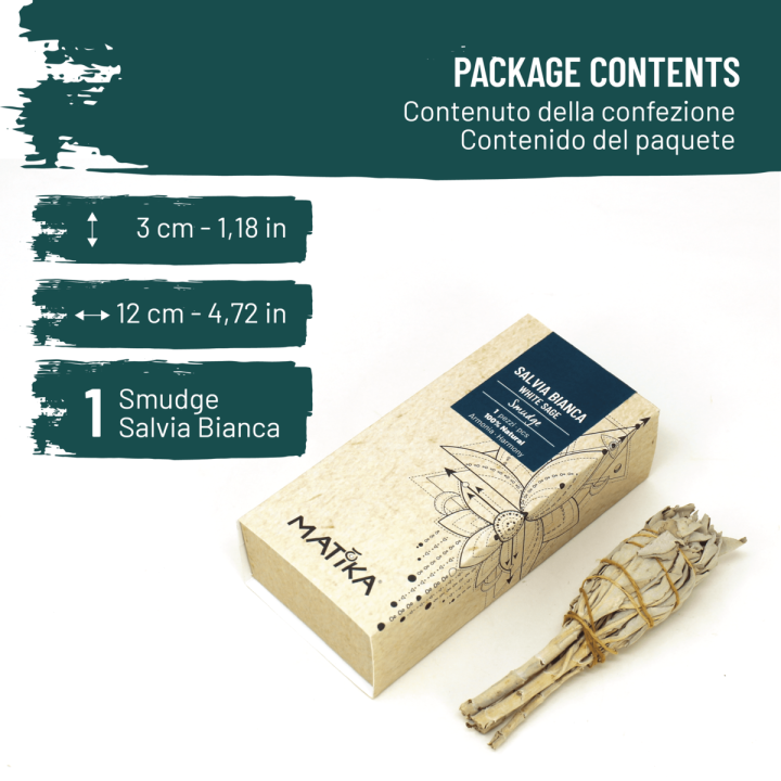 Salvia Bianca Smudge Incenso Naturale e Ecosostenibile
