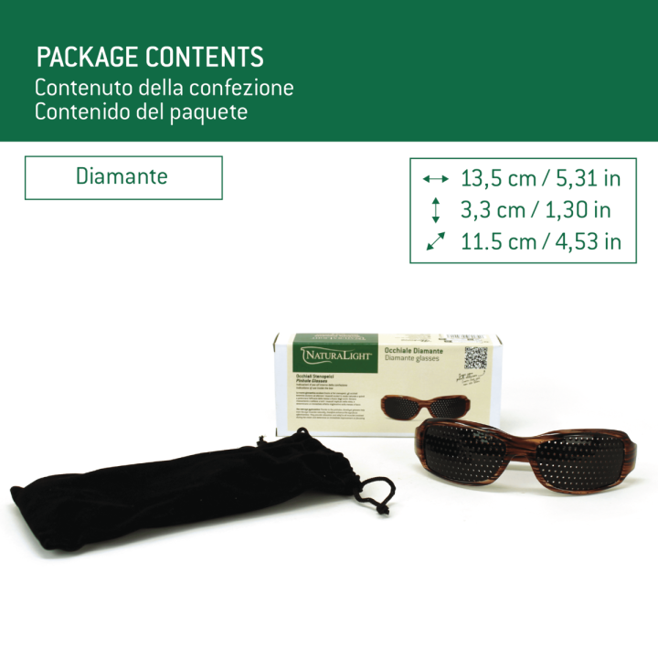 Occhiale Naturalight® Diamante - Occhiali Stenopeici per Ginnastica Oculare