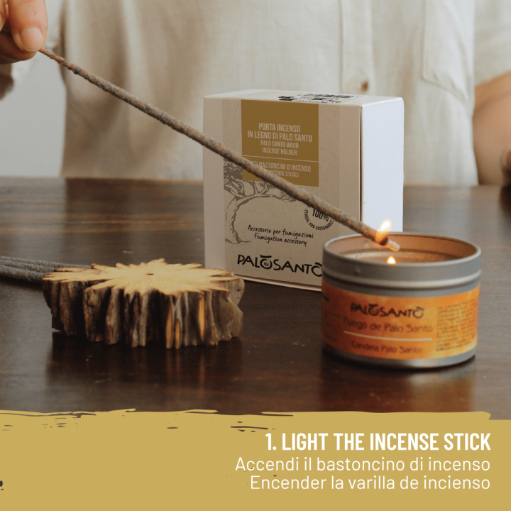 Porta Incenso in Legno di Palo Santo