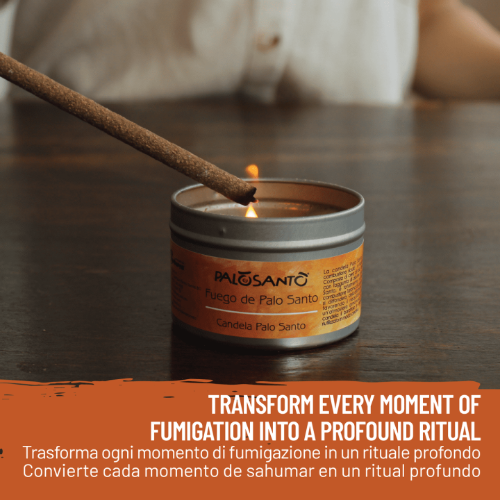 Fuego de Palosanto® Candela Profumata con Olio Essenziale di Palo Santo