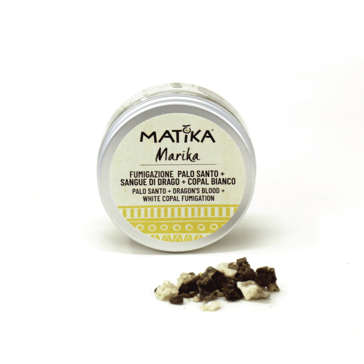 Miscela di Incensi 'Marika' con Palo Santo, Sangue di Drago e Copal Bianco per Fumigazione