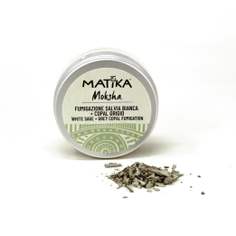 Miscela di Incensi 'Moksha' con Salvia Bianca e Copal Grigio per Fumigazione