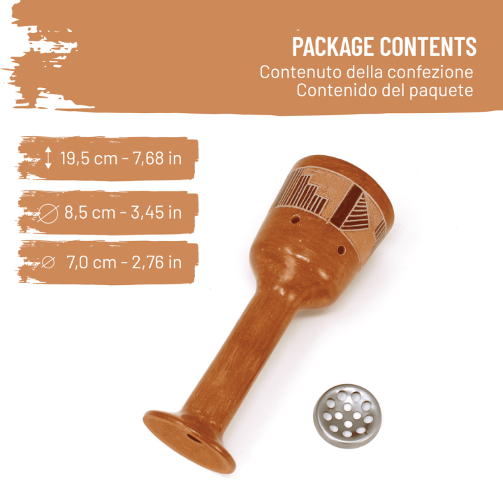 Copalera Yolath Braciere in Terracotta per Incensi
