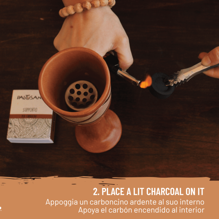 Copalera Yolath Braciere in Terracotta per Incensi