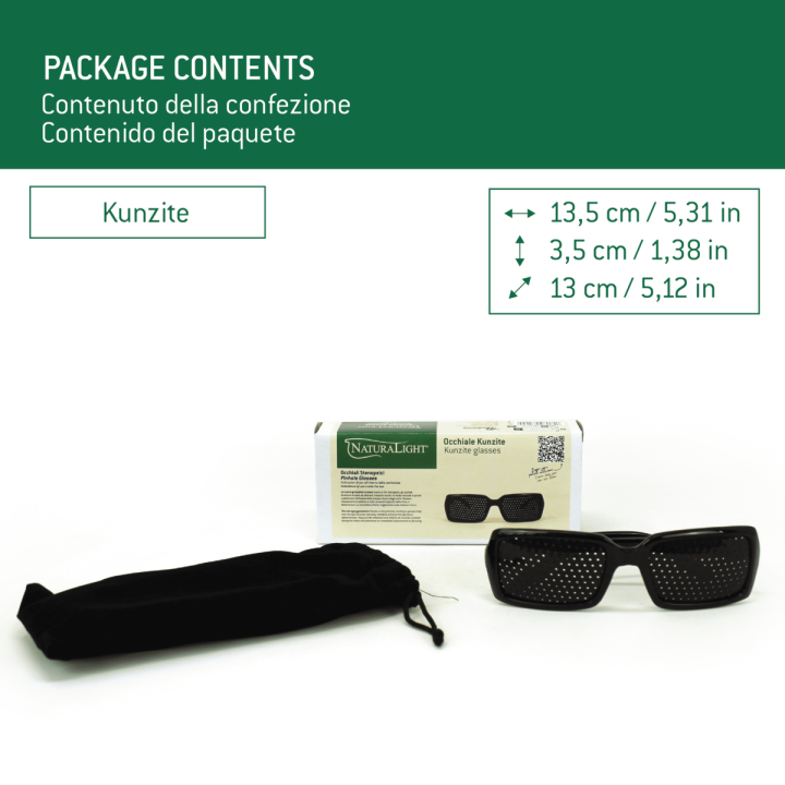 Occhiale Naturalight® Kunzite - Occhiali Stenopeici per Ginnastica Oculare
