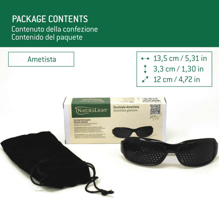 Occhiale Naturalight® Ametista - Occhiali Stenopeici per Ginnastica Oculare