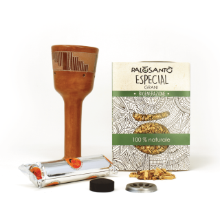 Kit Sahumador: Copalera, Grani Especial, Carboncini 33mm, Supporto in acciaio per carboncini