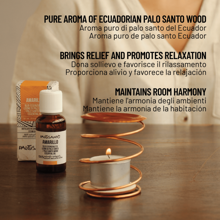 Olio Essenziale di Legno di Palo Santo Amarillo - 100% Naturale ed Ecosostenibile