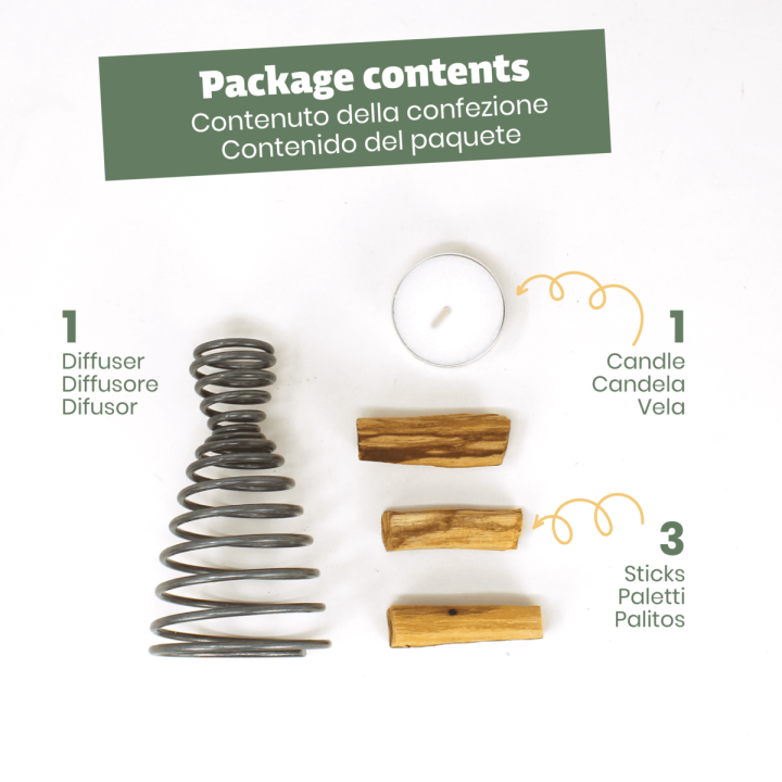 Kit Sublimazione Sahumito Incenso di Palo Santo - Aroma puro 100% Naturale