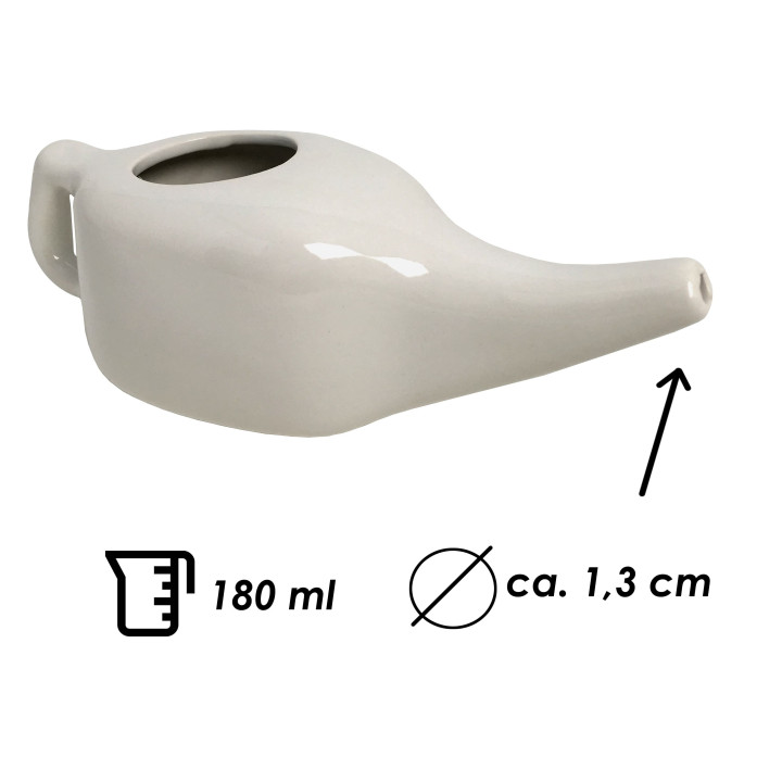 Neti Pot In Ceramica Per Lavaggi Nasali Rimedio Ayurvedico Neti Lota