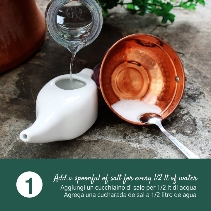Neti Pot In Ceramica Per Lavaggi Nasali Rimedio Ayurvedico Neti Lota