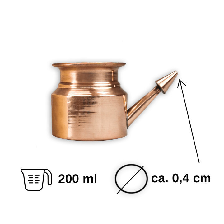 Neti Pot In Rame per Lavaggi Nasali Rimedio Ayurvedico Neti Lota