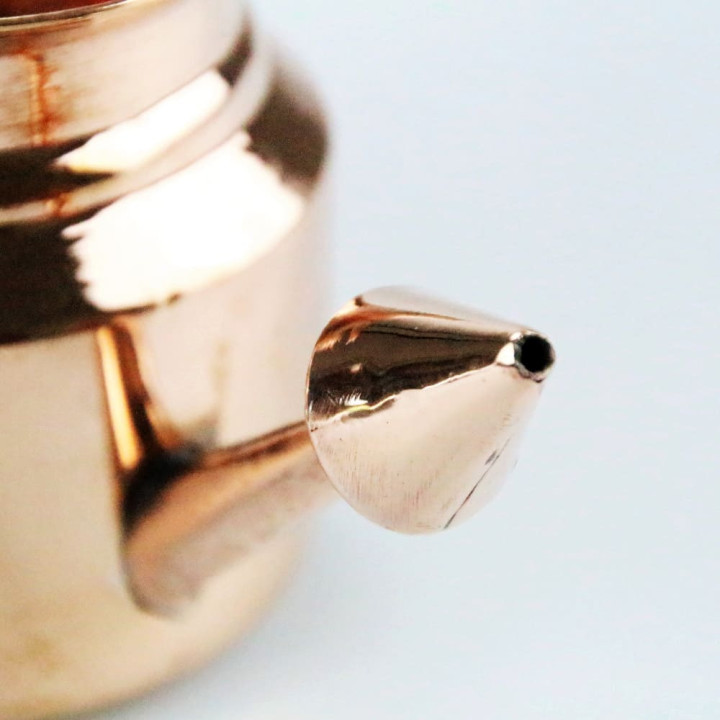 Neti Pot In Rame per Lavaggi Nasali Rimedio Ayurvedico Neti Lota