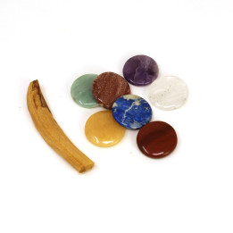 Kit Essenziali Yoga - Pietre Chakra e Incenso di Palo Santo