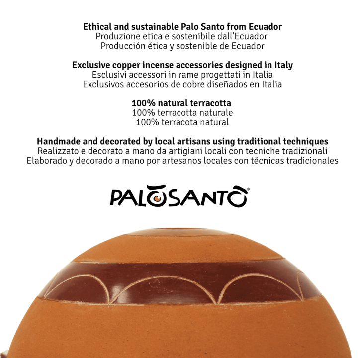 Kit Sublimazione Palo Santo con Diffusore 'Calentador' in Terracotta