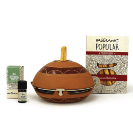 Kit Sublimazione Palo Santo con Diffusore 'Calentador' in Terracotta