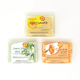 Kit 3 Saponette Artigianali – Canapa, Calendula, Palo Santo