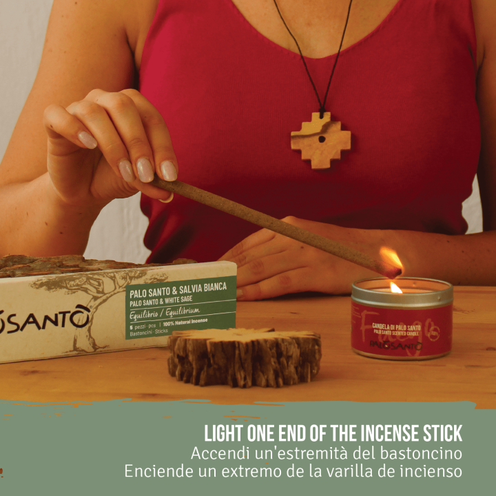 Bastoncini Incenso Palo Santo e Salvia Bianca