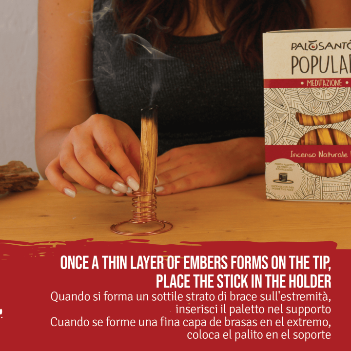 Kit Porta Paletto In Rame + Palo Santo Popular 7 Paletti