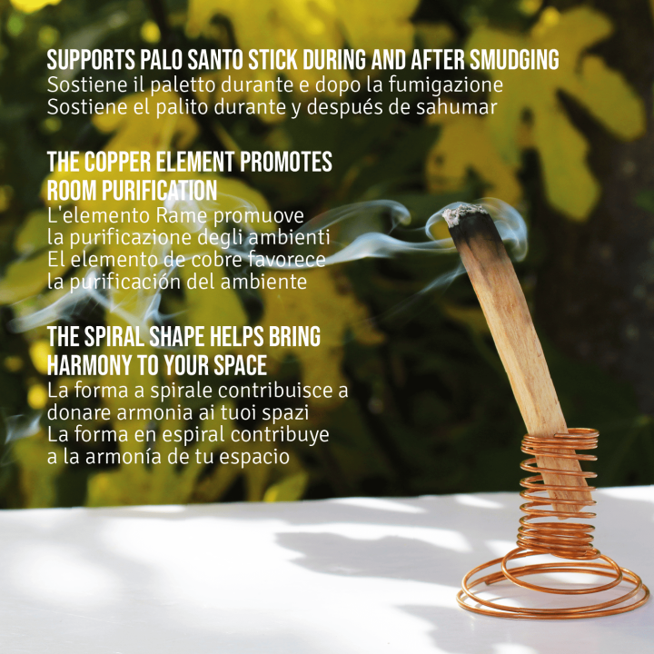 Porta Incenso Spirale in Rame Palosanto®