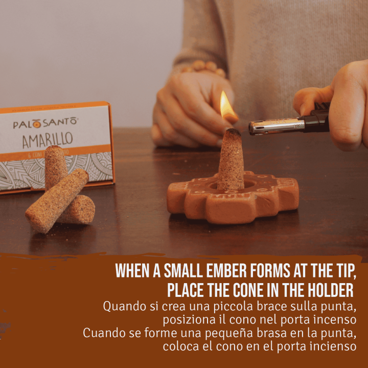 Kit Porta Incenso e Coni di Palo Santo Amarillo
