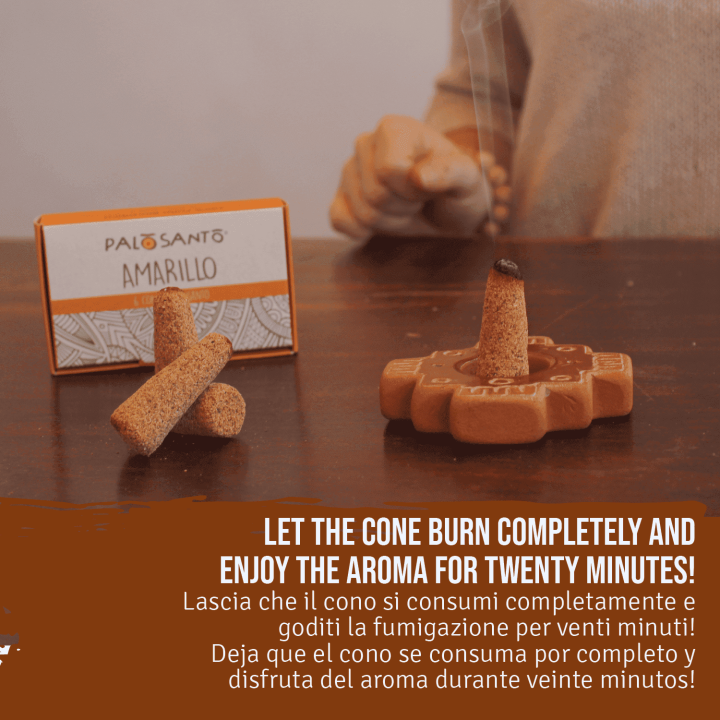 Kit Porta Incenso e Coni di Palo Santo Amarillo