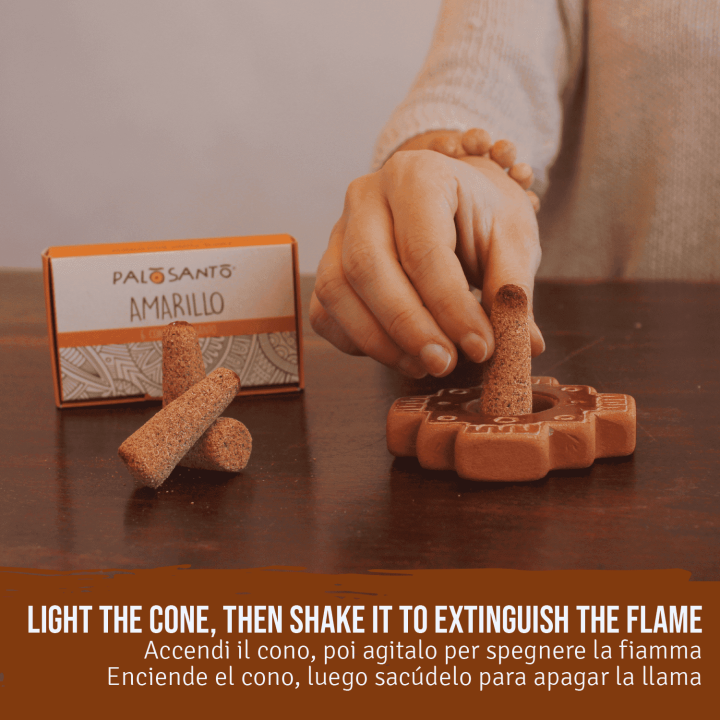 Kit Porta Incenso e Coni di Palo Santo Amarillo