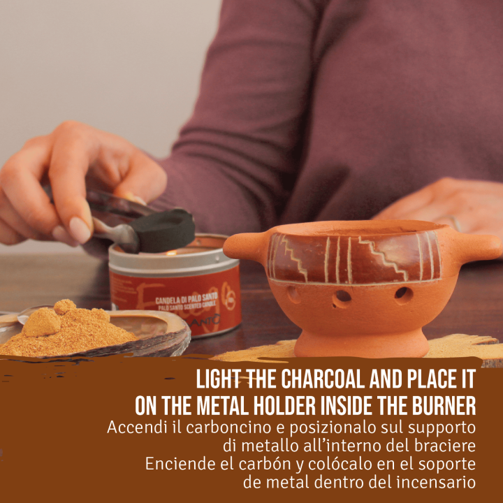 Kit Brucia Incenso, Grani Ritual, Trucioli Ritual, Carboncini Diam. 33