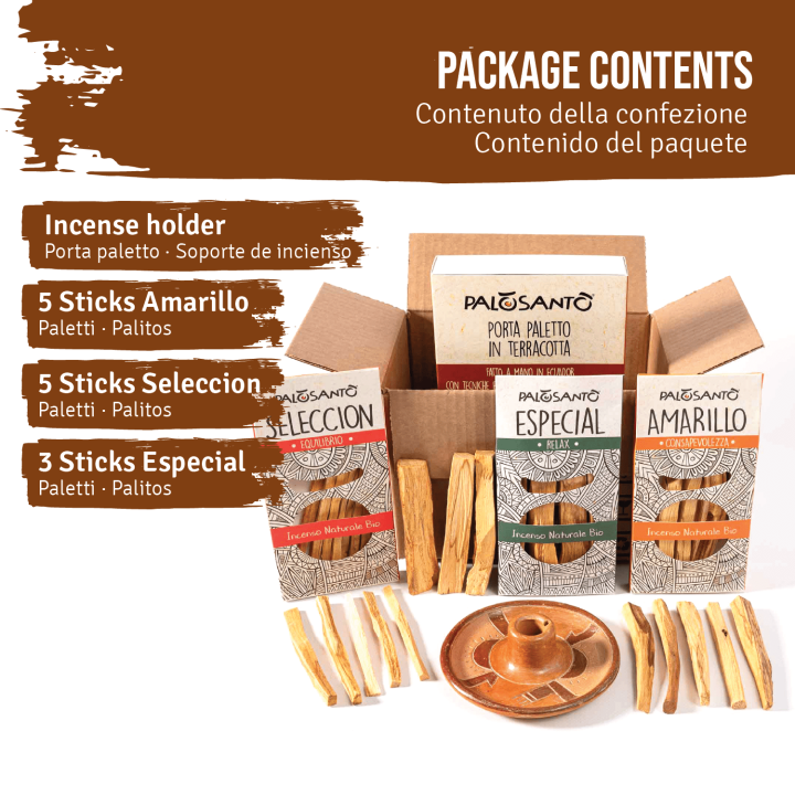 Kit Piatto Portaincenso + Paletti Palo Santo®