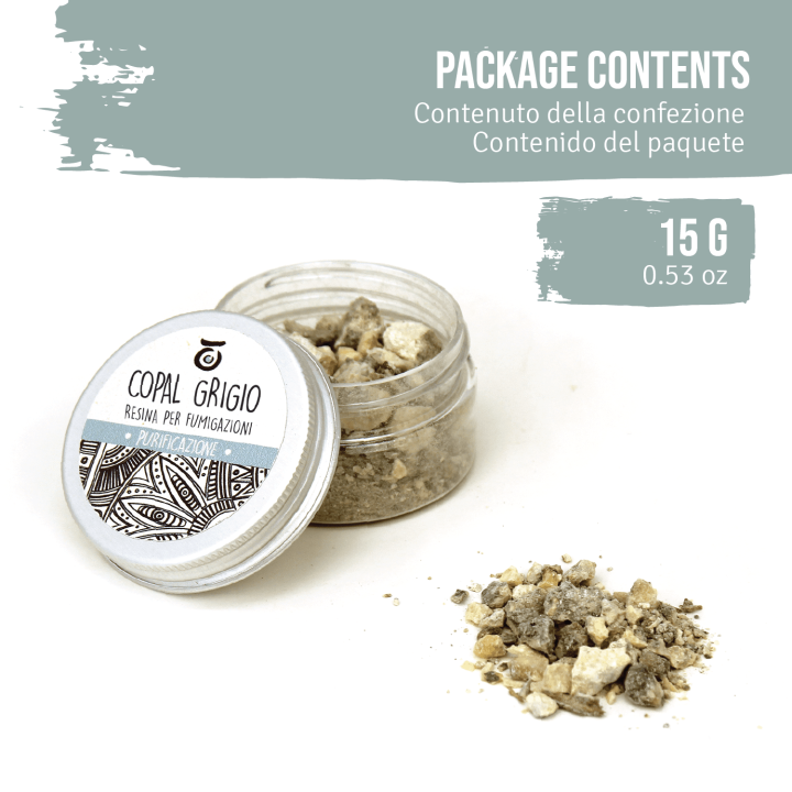 Resina Copal Grigio dell'Ecuador - 100% Naturale ed Ecosostenibile