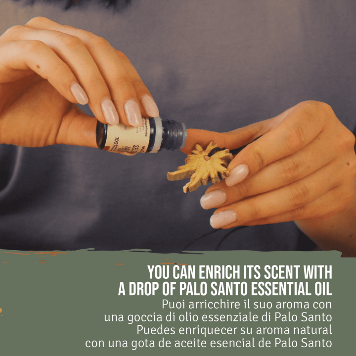 Ciondolo Fetta in Legno di Palo Santo