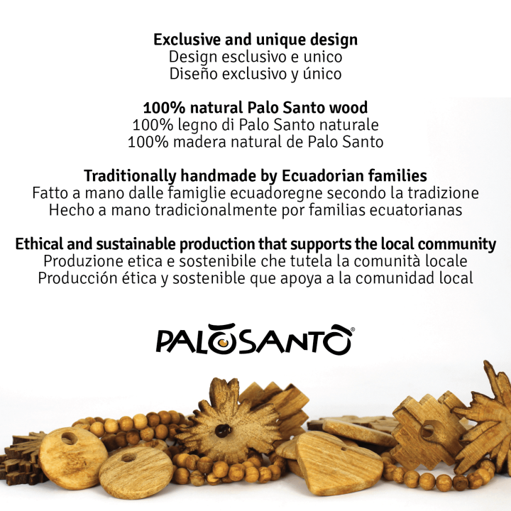 Ciondolo Fetta in Legno di Palo Santo