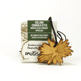 Ciondolo Fetta in Legno di Palo Santo