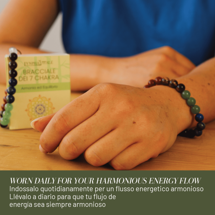 Bracciale Cavigliera Pietre dei 7 Chakra Gioiello Cristalloterapia