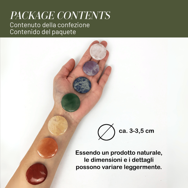 Set Chakra Pietre Tonde per Cristalloterapia