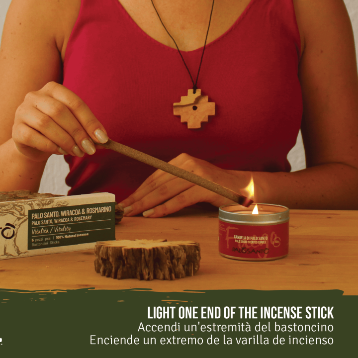 Bastoncini Incenso Palo Santo, Rosmarino e Wiracoa