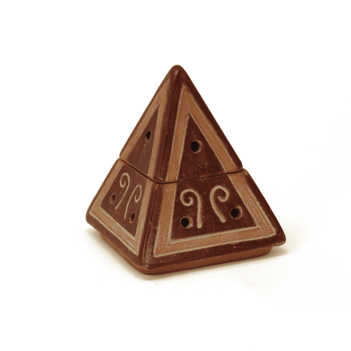 Brucia Incenso Braciere Piramide In Terracotta