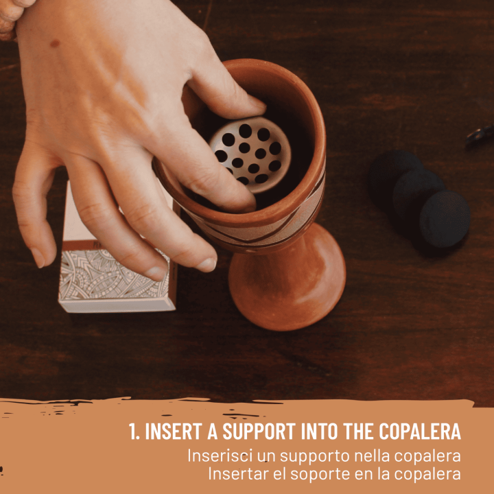 Copalera Sahumador Braciere in Terracotta per Incensi