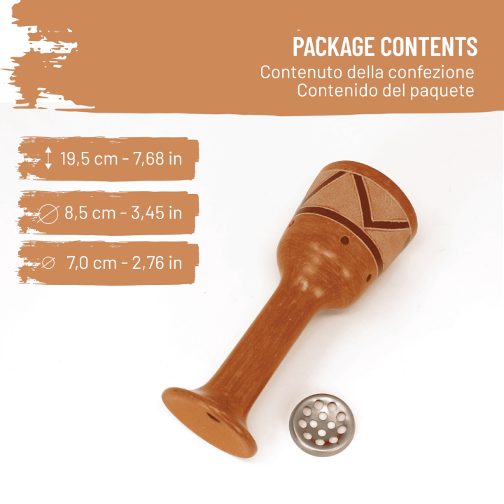 Copalera Sahumador Braciere in Terracotta per Incensi