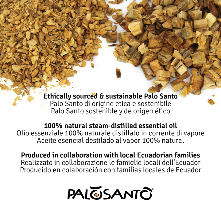Olio Essenziale di Legno di Palo Santo Amarillo - 100% Naturale ed Ecosostenibile