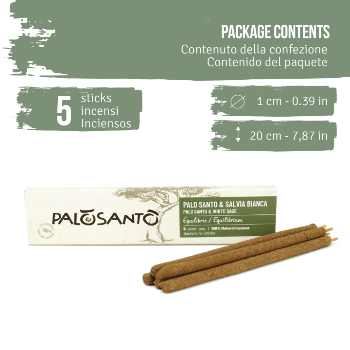 Bastoncini Incenso Palo Santo e Salvia Bianca
