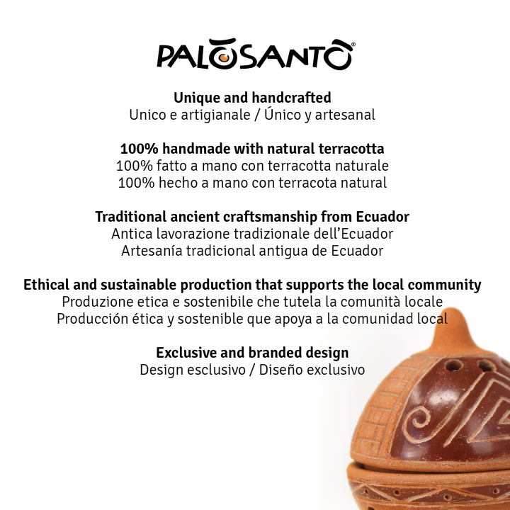 Brucia Incenso Braciere Tondo in Terracotta