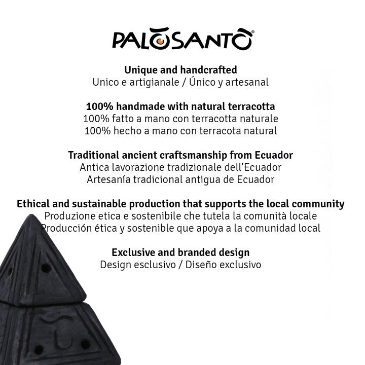 Brucia Incenso Braciere Piramide Nera