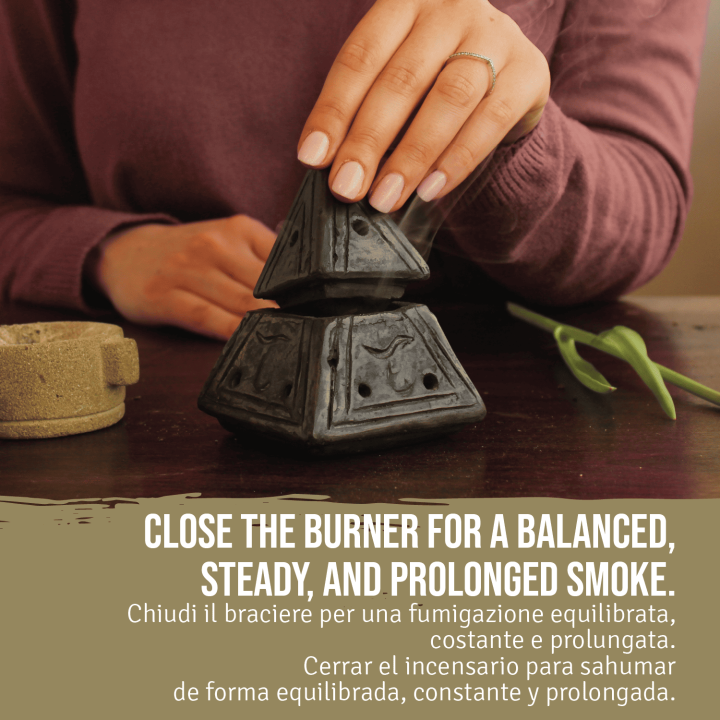 Brucia Incenso Braciere Piramide Nera