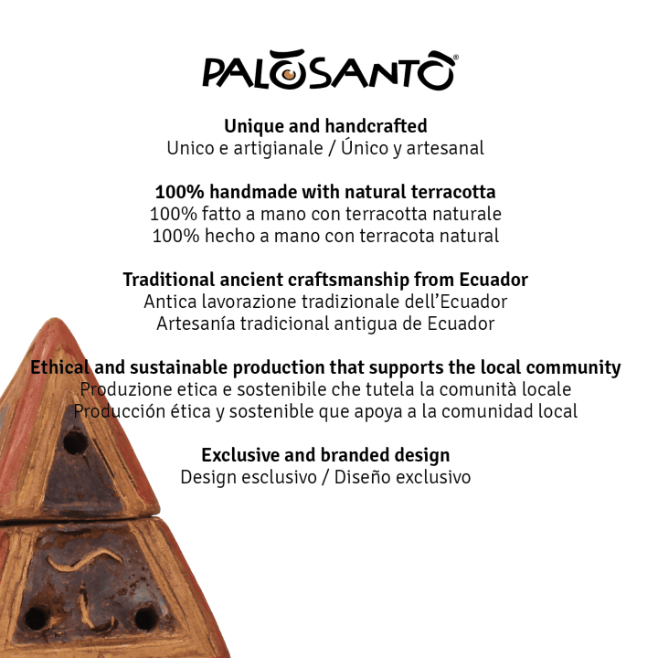Brucia Incenso Braciere Piramide In Terracotta